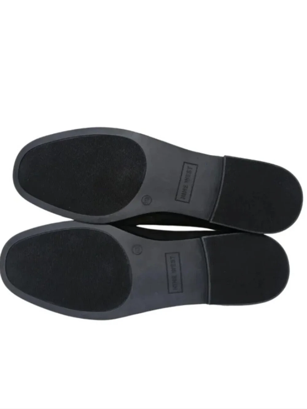 Nine West Loafers Women's 11 Black Faux Suede Rhinestone Slip-on Whimsigoth Shoe
